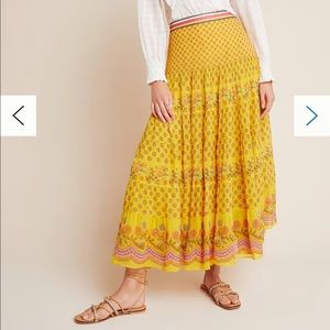 NWT Anthropologie Calinda Maxi Skirt